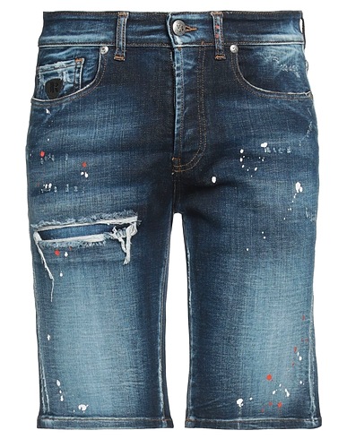 JOHN RICHMOND Denim shorts Blue 98% Cotton, 2% Elastane