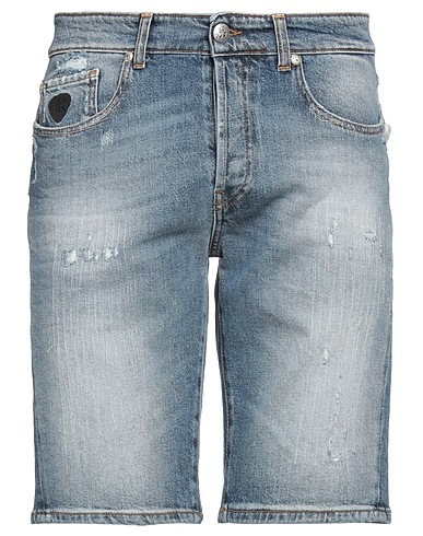 JOHN RICHMOND Denim shorts Blue 99% Cotton, 1% Elastane