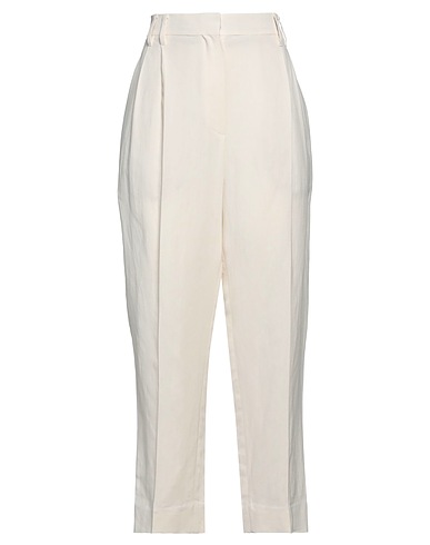 BRUNELLO CUCINELLI Casual trouser White 73% Viscose, 27% Linen