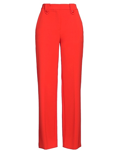 MOSCHINO Casual trouser COUTURE Red 89% Polyester, 11% Elastane, Acetate, Cupro