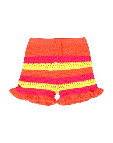 TO BE TOO Shorts & Bermuda Orange 85% Polyester, 10% Cotton, 5% Acrylic
