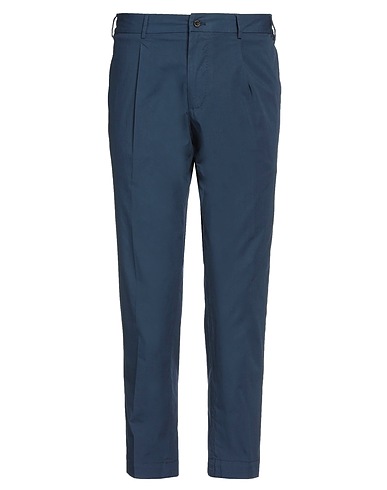 SANTANIELLO Casual trouser Navy blue 97% Cotton, 3% Elastane