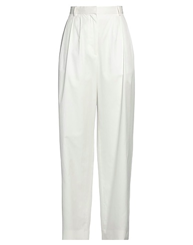 THE ROW Casual trouser Off white 100% Cotton