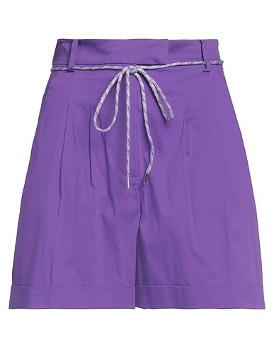 PATRIZIA PEPE Shorts & Bermuda Purple 79% Cotton, 18% Polyamide, 3% Elastane