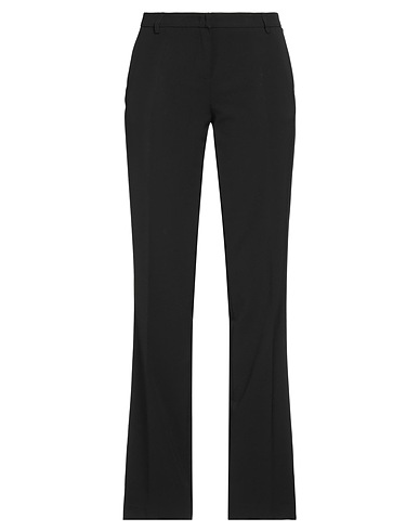 CECILIA HANSEL Casual trouser Black 88% Polyester, 12% Elastane
