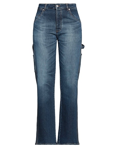HERON PRESTON Denim trousers Blue 78% Cotton, 20% Hemp, 2% Elastane