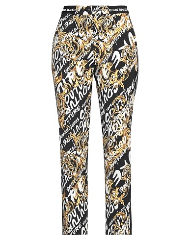 VERSACE JEANS COUTURE Casual trouser Black 92% Polyester, 8% Elastane