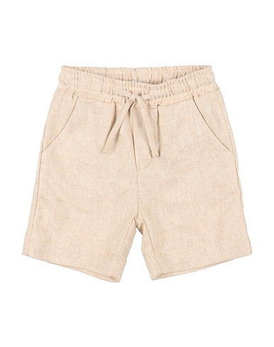 MANUEL RITZ Shorts & Bermuda Beige 55% Linen, 45% Cotton