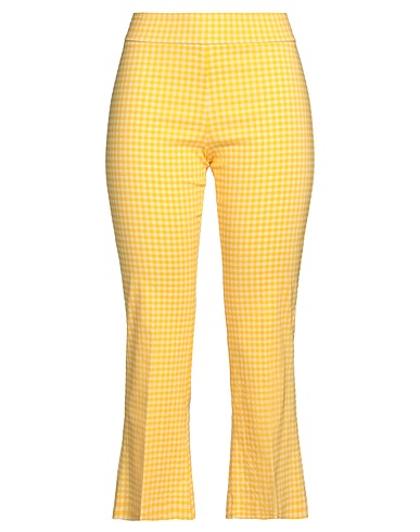 AVENUE MONTAIGNE Casual pants Yellow 69% Viscose, 16% Polyester, 11% Nylon, 4% Elastane
