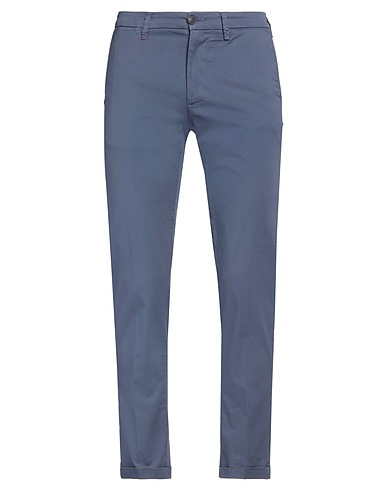RE_HASH Casual trouser Slate blue 98% Cotton, 2% Elastane