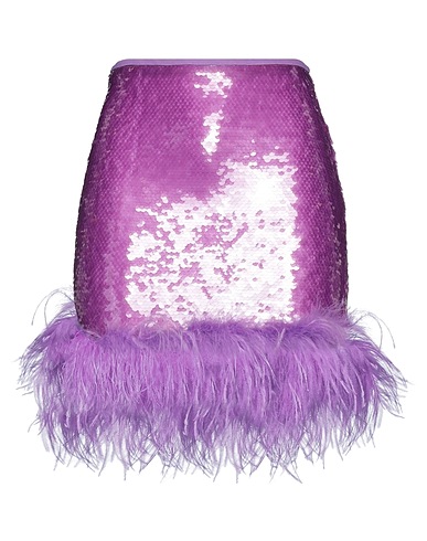GIUSEPPE DI MORABITO Mini skirt 100% PES - Polyethersulfone, Ostrich feathers