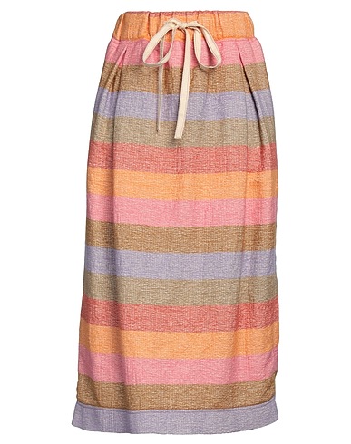 ODEEH Midi skirt Orange 76% Cotton, 24% Linen