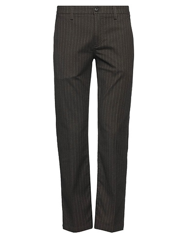 DONDUP Casual trouser Dark brown 56% Polyester, 25% Cotton, 15% Viscose, 4% Elastane