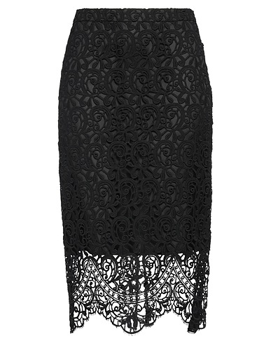 BURBERRY Midi skirt Black 86% Cotton, 14% Polyester
