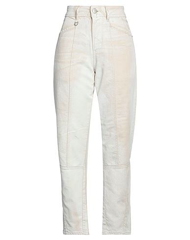 HIGH Pantaloni jeans Off white 83% Cotone, 17% Lino