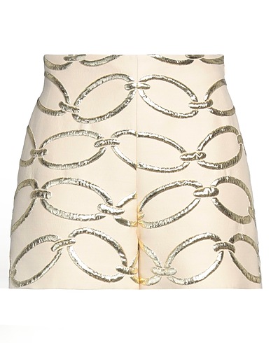 VALENTINO GARAVANI Shorts & Bermuda Beige 52% Wool, 34% Acrylic, 6% Metallic fiber, 5% Silk, 3% Polyamide