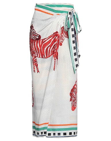 STELLA JEAN Maxi Skirts Light grey 100% Silk