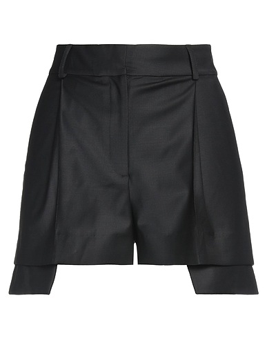 MATÉRIEL Shorts & Bermuda Black 86% Wool, 10% Polyamide, 4% Elastane