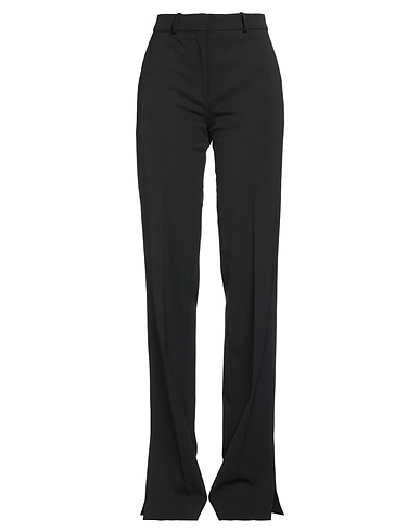 DEL CORE Pantalon Noir 53% Polyester, 43% Laine vierge, 4% Élasthanne, Coton