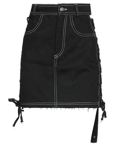 JULFER Gonna jeans Nero 100% Cotone
