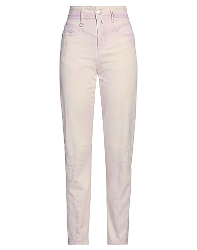 HIGH Denim trousers USE Light pink 100% Cotton