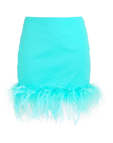 GIUSEPPE DI MORABITO Minirock TURCHESE 100% Baumwolle, Federn
