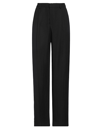 PT Torino Casual pants Black 76% Viscose, 24% Linen