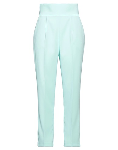 PINKO Casual trouser Light green 98% Polyester, 2% Elastane
