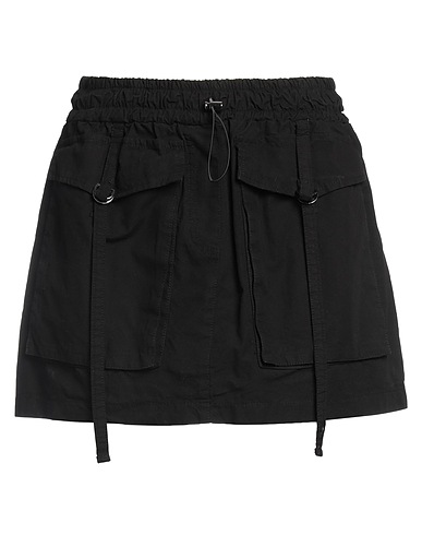 VICOLO Mini skirt DENIM COUTURE Black 100% Cotton