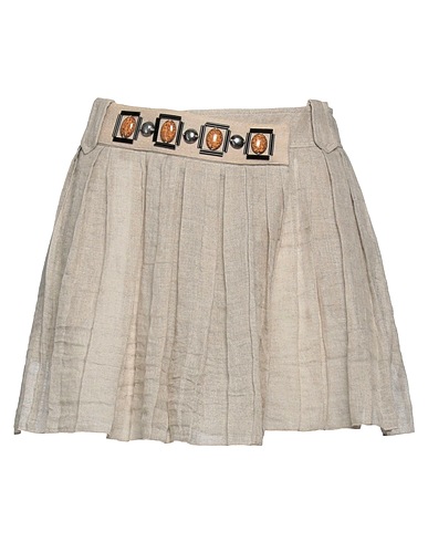 ALBERTA FERRETTI Mini skirt Sand 100% Linen