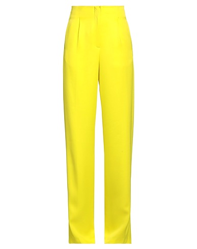 MSGM Casual trouser Yellow 100% Viscose