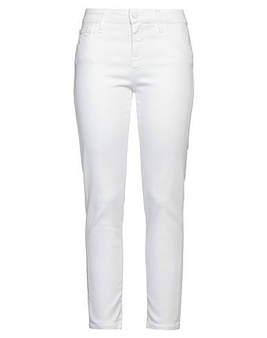 JACOB COHЁN Denim trousers White 63% Lyocell, 30% Cotton, 5% Polyester, 2% Elastane