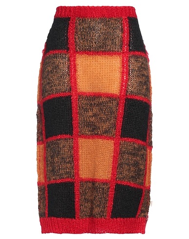 MARNI ミディ丈スカート ROSSO バージンウール 50% / モヘヤ 33% / ナイロン 14% / ウール 3%