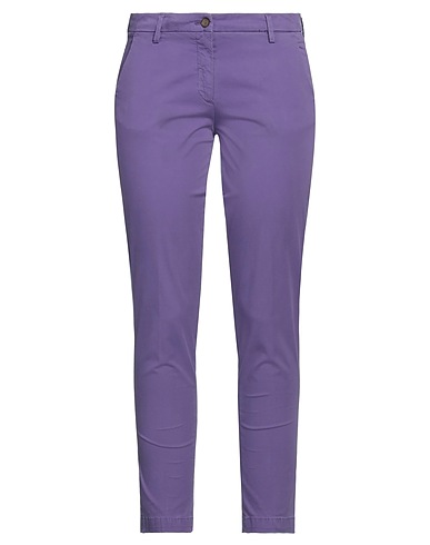 BRIGLIA 1949 Casual trouser Purple 97% Cotton, 3% Elastane