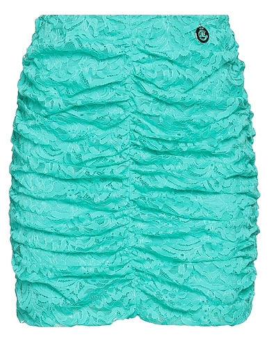 GAëLLE Paris Mini skirt Turquoise 80% Polyamide, 20% Viscose