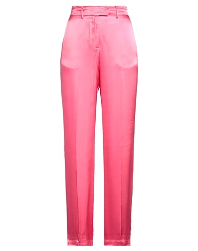 SEMICOUTURE Casual trouser Fuchsia 87% Acetate, 13% Silk