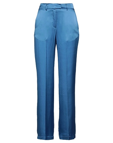 SEMICOUTURE Casual pants Light blue 87% Acetate, 13% Silk