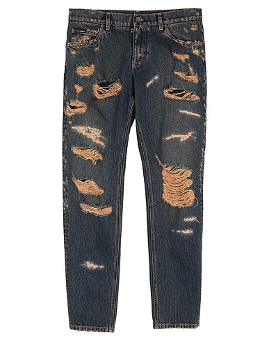 DOLCE&GABBANA Denim trousers Blue 100% Cotton