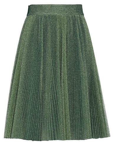 DOLCE&GABBANA Midi skirt Emerald green 64% Metallic Polyester, 36% Cotton