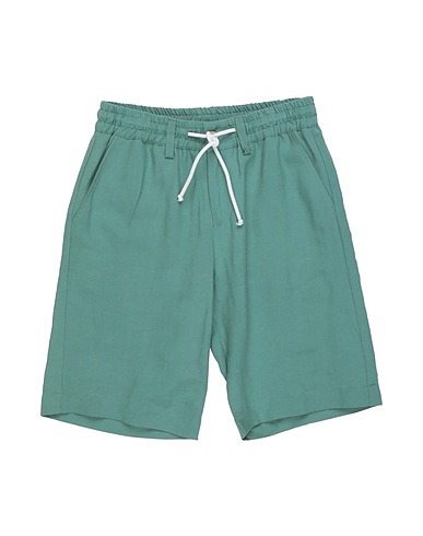 DANIELE ALESSANDRINI Shorts & Bermudas Grün 65% Viskose, 35% Leinen