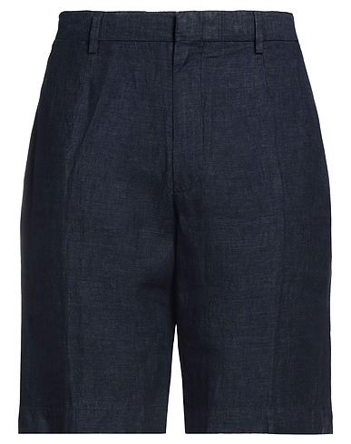 ZEGNA Shorts & Bermuda Navy 100% Linen