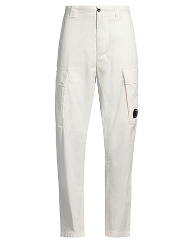C.P. COMPANY Casual pants White 97% Cotton, 3% Elastane