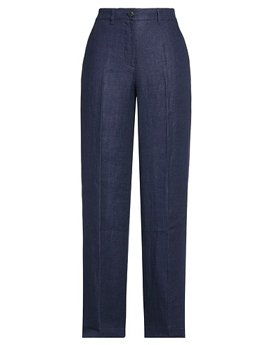 QL2  QUELLEDUE Casual pants Navy 100% Linen