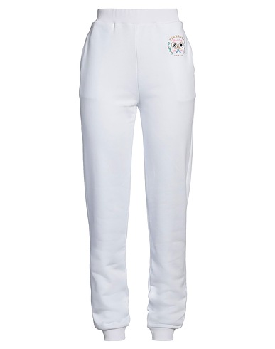CHIARA FERRAGNI Casual trouser White 100% Cotton, Elastane