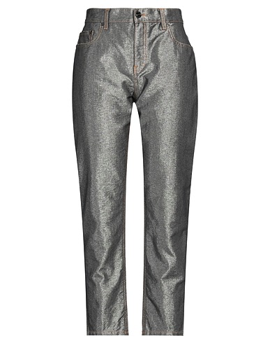 MISSONI Denim pants Silver 70% Cotton, 20% Viscose, 10% Polyester, Polyamide