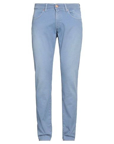 JECKERSON Casual trouser Pastel blue 78% Cotton, 20% Recycled cotton, 2% Elastane