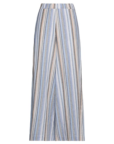 ROBERTO COLLINA Casual trouser Sky blue 55% Linen, 45% Cotton