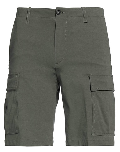 OUT/FIT Shorts & Bermuda Dark green 52% Cotton, 40% Polyamide, 8% Elastane