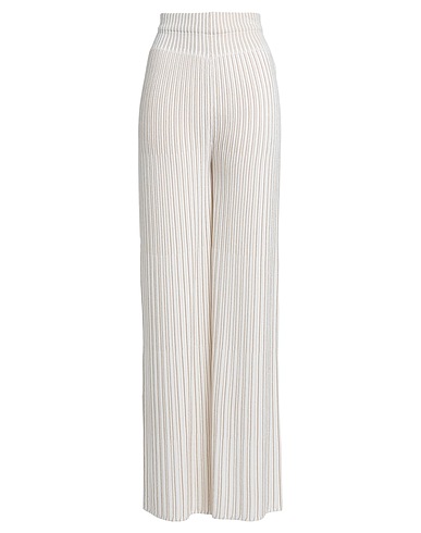 BALMAIN Casual trouser Ivory 80% Viscose, 17% Polyester, 2% Polyamide, 1% Elastane