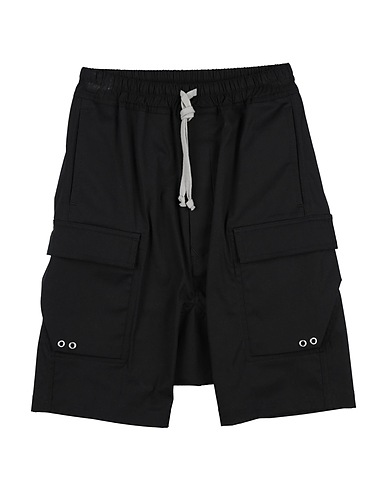 RICK OWENS ショートパンツ＆バミューダパンツ ブラック コットン 97% / ポリウレタン 3%